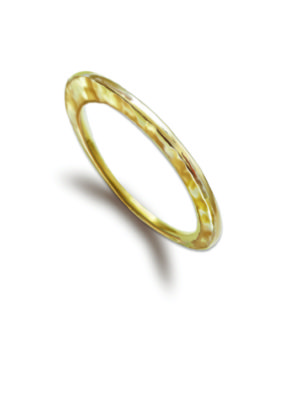 'Fine planished flat' ring