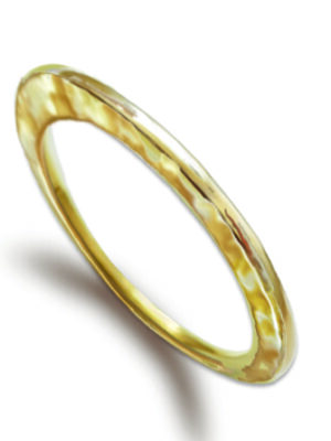 'Fine planished flat' ring