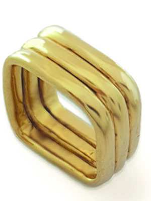 'Three Row Square' ring