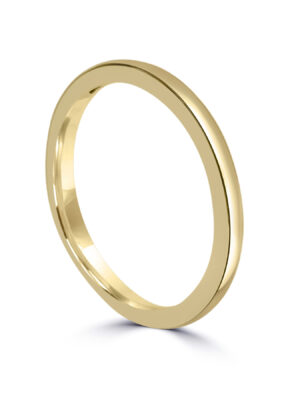 'Soft square' 2mm ring