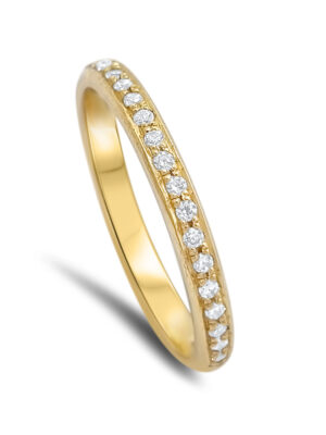 'Fine slim' half eternity ring
